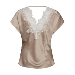 Idun lace ss blouse Co'Couture, bisquit