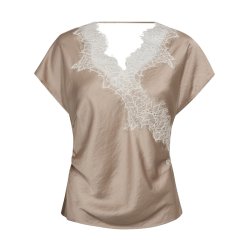 Idun lace ss blouse Co'Couture, bisquit