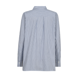 Elinda slim stripe shirt Mos Mosh, brunnera blue