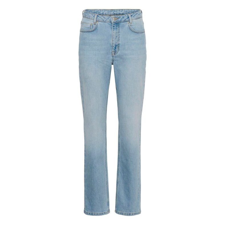 The isa 139 high straight jeans My Essential Wardrobe, light blue