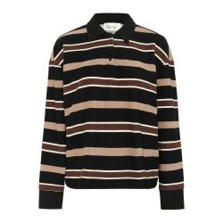 Salina polo blouse My Essential Wardrobe, black