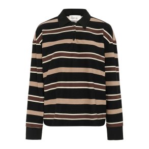 Salina polo blouse My Essential Wardrobe, black