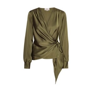 Ines blouse Karmamia, semi rich olive
