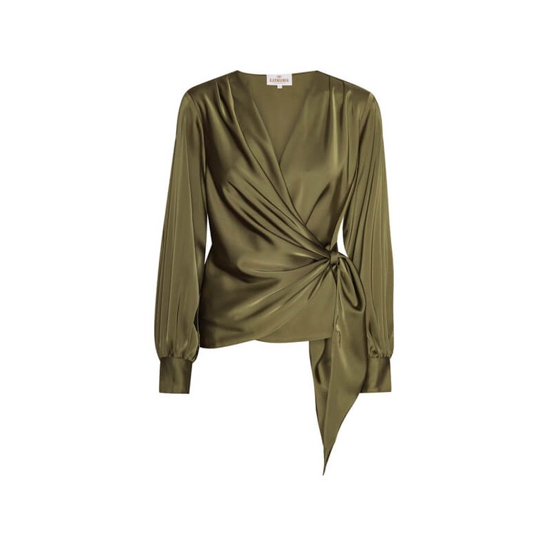Ines blouse Karmamia, semi rich olive