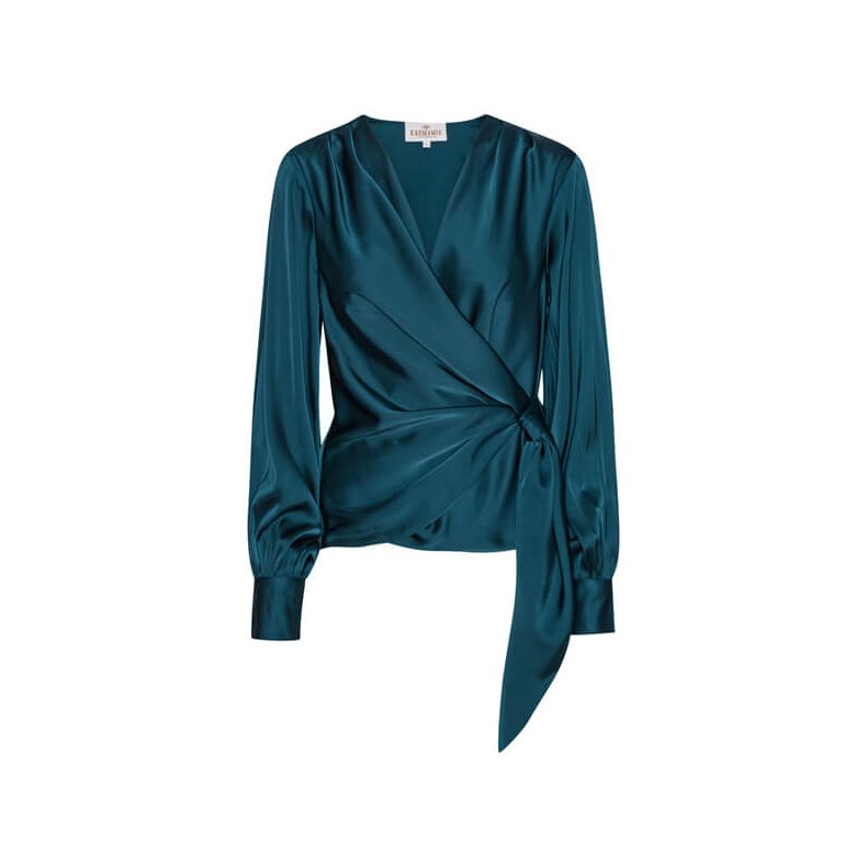 Ines blouse Karmamia, semi rich teal