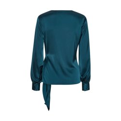 Ines blouse Karmamia, semi rich teal