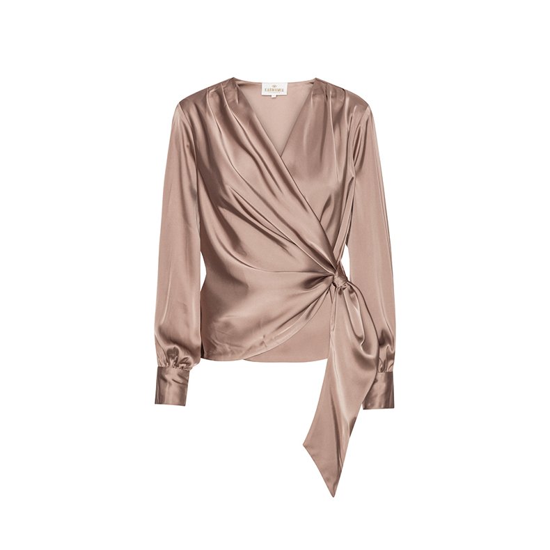 Ines blouse Karmamia, semi rich tan