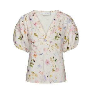 Irina flower blouse Neo Noir, off white