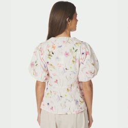 Irina flower blouse Neo Noir, off white