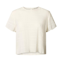Manar irregular smocking t-shirt Rabens Saloner, chalk