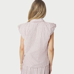 Isella double stripe top Neo Noir, rose