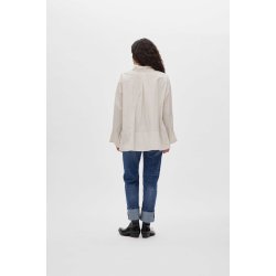 Smea poplin flared shirt Rabens Saloner, clay
