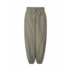 Iridi poplin gathered pants Rabens Saloner, asphalt