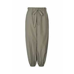 Iridi poplin gathered pants Rabens Saloner, asphalt