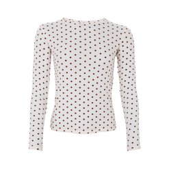 Jennie dotted mesh blouse Black Colour, cream