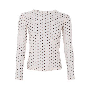 Jennie dotted mesh blouse Black Colour, cream