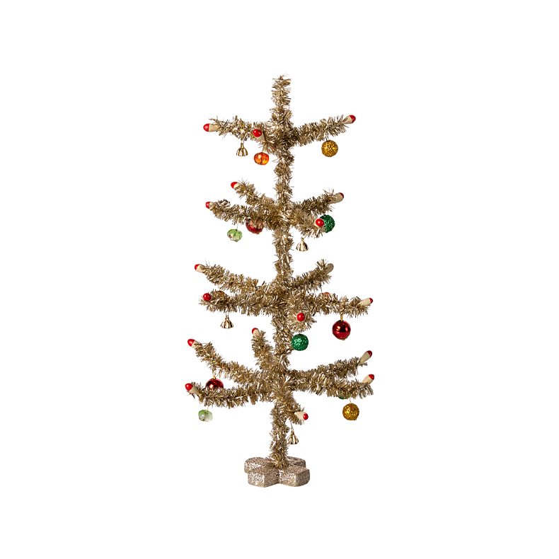 Juletr dekoration Maileg, rd/grn/guld