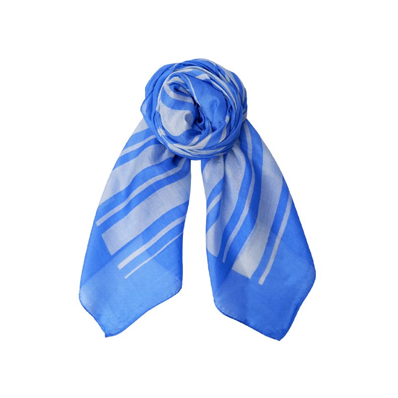 Kaisa silk scarf Black Colour, blue