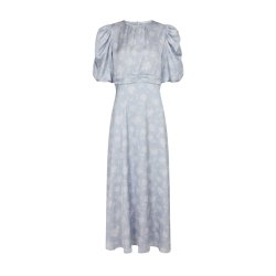 Kikka faded flower dress Neo Noir, light blue
