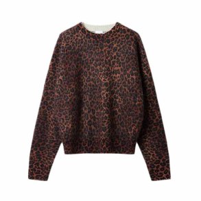 Kira mohair blend jumper Lala Berlin, dark brown leo