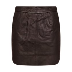 Kylie leather mini skirt Ivy Copenhagen, expresso brown
