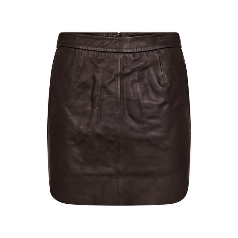 Kylie leather mini skirt Ivy Copenhagen, expresso brown