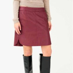Kylie leather mini skirt Ivy copenhagen, burgundy