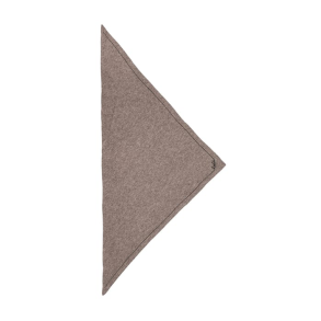 Triangle solid logo M cashmere scarf Lala Berlin, stradivari dark brown melange