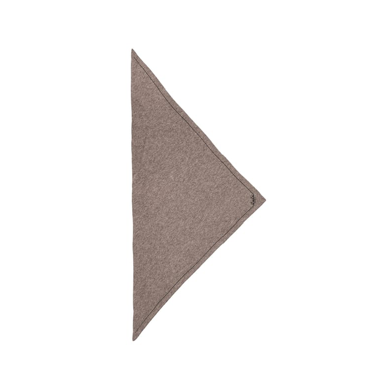 Triangle solid logo M cashmere scarf Lala Berlin, stradivari dark brown melange