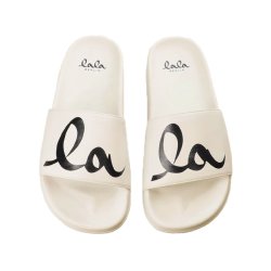 Beach slider bilbao Lala Berlin, gum off white/black