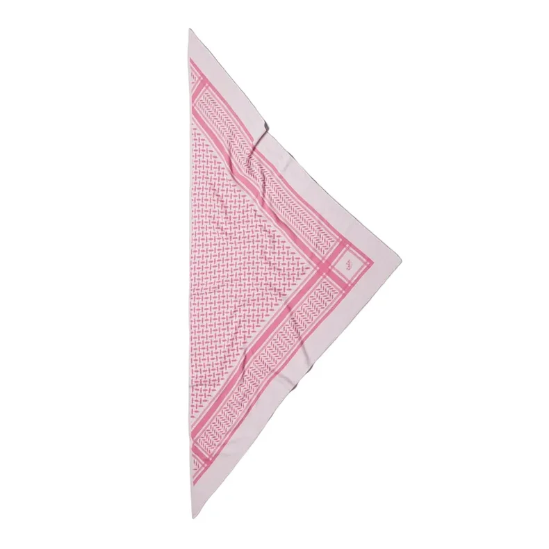 Triangle trinity M cashmere scarf Lala Berlin, quarzo rosa