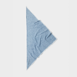 Triangle toni printed denim scarf Lala Berlin, washed blue leo
