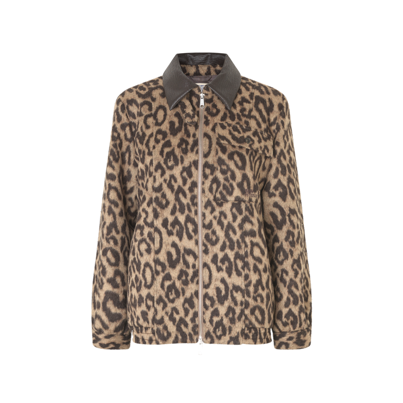 Beline jacket Baum und Pferdgarten, wool camel leopard