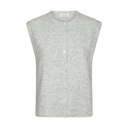 Everest knit vest PO Neo Noir, light grey