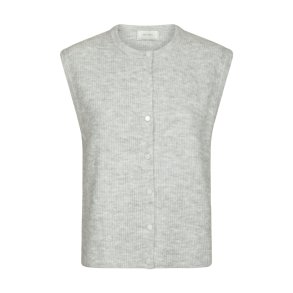 Everest knit vest PO Neo Noir, light grey