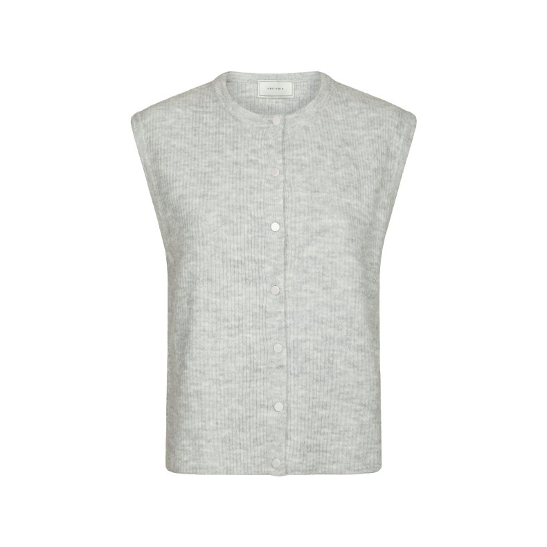 Everest knit vest PO Neo Noir, light grey