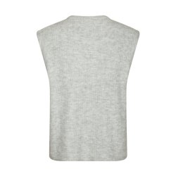 Everest knit vest PO Neo Noir, light grey
