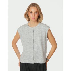 Everest knit vest PO Neo Noir, light grey