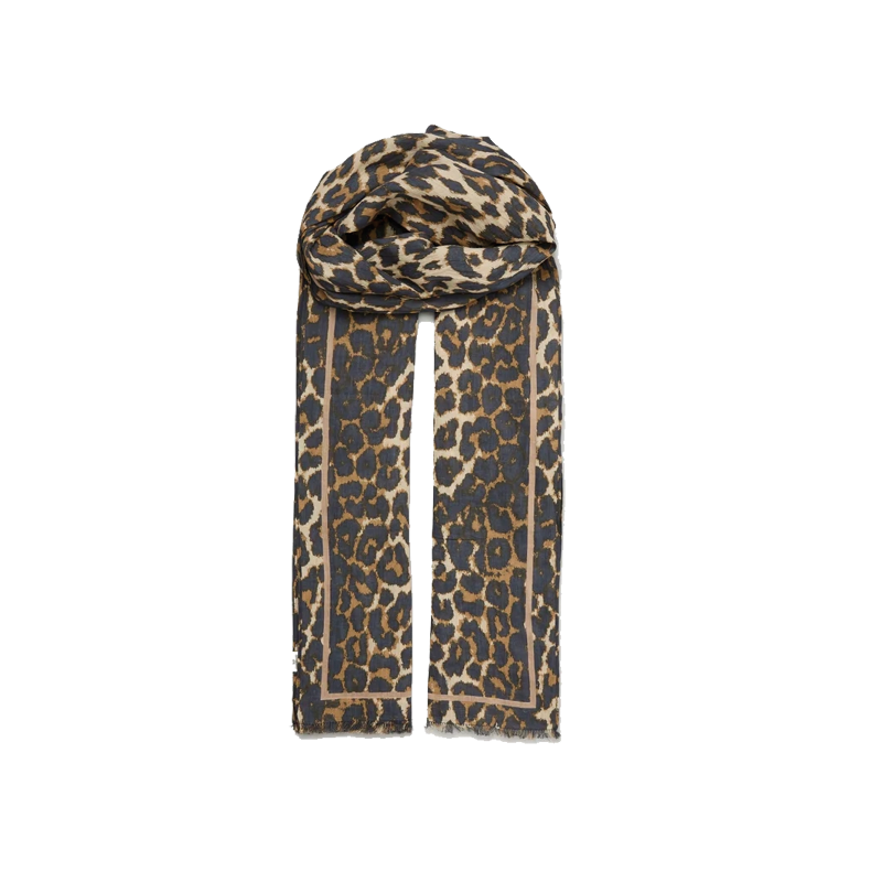 Leopa long cotta scarf Beck S�ndergaard, multi col.