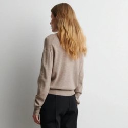 Longo knit ls collar Second Female, mid brown melange