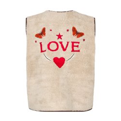 Lollys Laundry JaceLl Love vest SL, beige