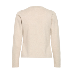 Luls O-neck cardigan ICHI, oatmeal melange