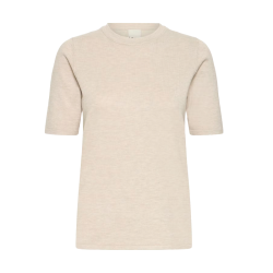 Luls O-neck SS t-shirt ICHI, oatmeal melange