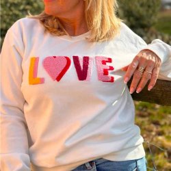 Sweatshirt with multi double Lulu's Love, nature