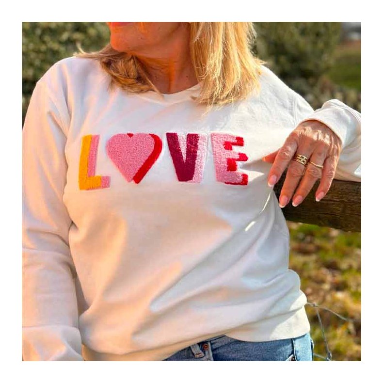 Sweatshirt with multi double Lulu's Love, nature