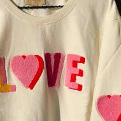 Sweatshirt with multi double Lulu's Love, nature