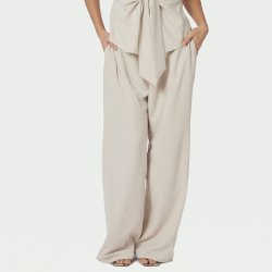 Lunet crepe pants Neo Noir, ivory
