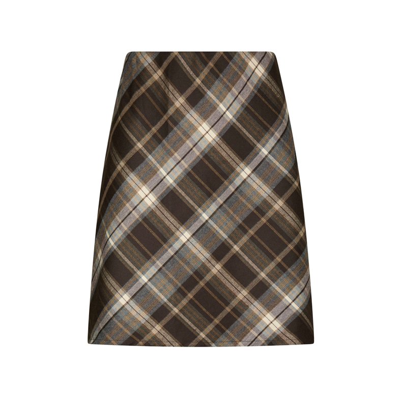 Lunna check skirt neo noir, brown