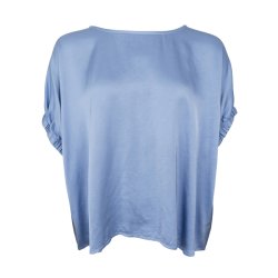 Mabel blouse Black Colour, dust blue