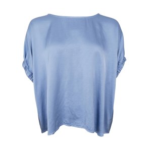 Mabel blouse Black Colour, dust blue